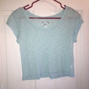 Light blue crop top